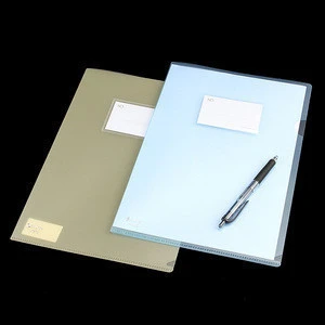 Office stationery file folder / clear plastic document holder / plastic file folder clip