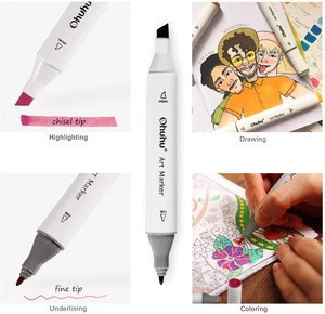 Buy Ohuhu 40-color Alcohol Markers Pensa Dual Tips Permanent Art Markers  Highlighter Pen Sketch Markers 1 Alcohol Marker Blender from Yiwu Thousand  Shores E-Business Co., Ltd., China