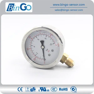 Oil filled pressure measuring instrument