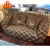 Import Orange color luxury royal style home furniture genuine leather sofa from China
