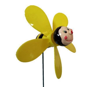 Osgoodway Wholesale Hot Sale Multicolor cute Bee funny garden windmill ornament for outdoor decor