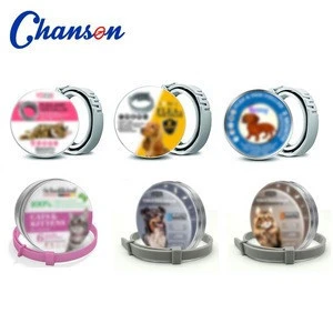 other wholesale products for pet shop silicone rubber anti flea tick dogs and cats collar with tin box OEM logo order
