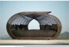 Outdoor big round rattan wicker garden furniture daybed/sun lounger (DH-9629)