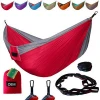 Outdoor Leisure Double 2 Person Cotton Hammocks 450lbs Ultralight Camping Hammock with backpack