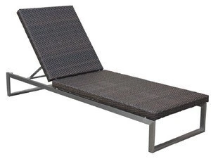 outdoor stainless steel rattan pool sun lounger chair