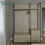 Paken custom modern hotel bedroom wooden clothes wardrobe and luggage rack