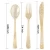 Import Party Supplies Flatware Set Glitter Gold Plastic Silverware from China