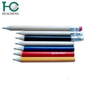 personalized promotion wooden/plastic golf pencils with/without eraser