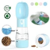 Pet Dog Water Bottle Portable Drinking water Feeder Bowl dog cat food feeding for Puppy dog cat Outdoor Walking Travel Supplies
