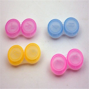 Plastic Contact Lens Box Holder Portable Small Lovely Candy Color Eyewear Bag Container Contact Lenses Soak Storage Case