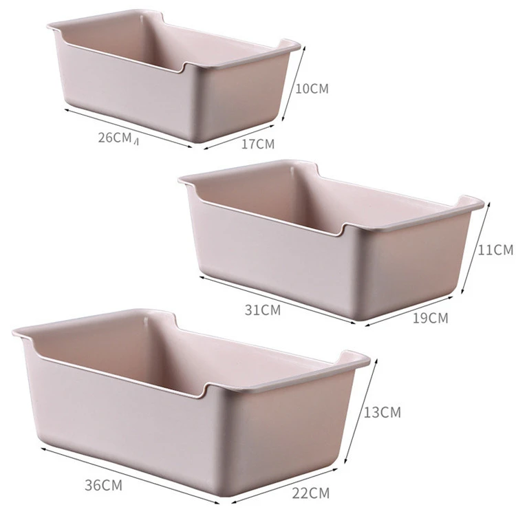 Plastic container storage box High Quality Plastic Storage Box Snack Sundries  Deskto Rectangular Storage Basket Kit