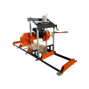 Portable 9 HP gasoline engine horizontal woodworking band sawmill