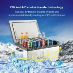 Portable compressor car fridge freezer camping cooler box