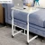 Import Portable Laptop Desk Wooden Mobile Smart Computer Desk With Wheels For Sofa Bedside from China