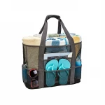 Portable Shower Mesh Bag Quick Dry Shower Bag Tote  Storage Pockets with Handle womens beach bags