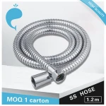 Portable Stainless Steel Hand Shower Hose Chrome Toilet Hose Flexible Short Shower Hose