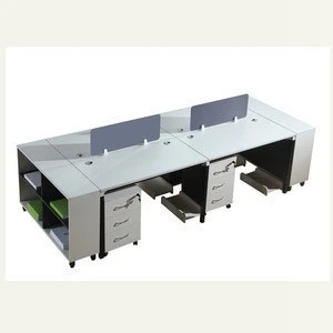 prevalent office furniture set 4-cluster desk studio workstation