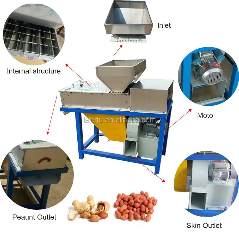 Professional Groundnut Peanut Sorter Peeling Peanuts Sorting Machine