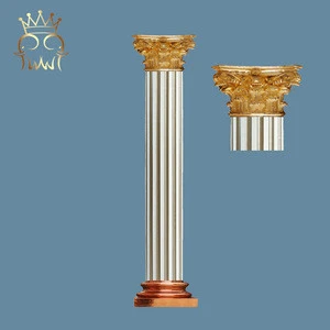 PU lowes greek round roman small columns door plastic pillars decorative polyurethane roman column