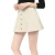 Import Pure color Casual Trendy Suede Button Closure A-line skirt from China