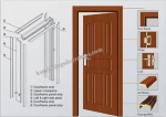 PVC panel sheet mdf doors with jamb casing