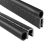 PVC Plastic Edge Trim with Attached EPDM Sponge Rubber Bulb Seal Waterproof Internal Metal Clips Strong Gripping Tongues