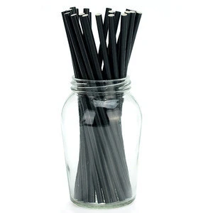 Qetesh Hot Sale Free Sample Biodegradable Bar Black Thick Paper Straw