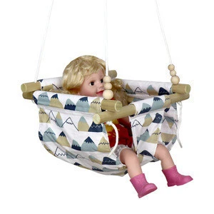 QQ-001-WXG baby swing custom need wooden outdoor fashion baby swing