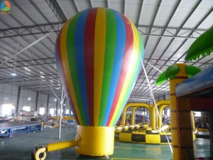 Rainbow advertising inflatable hot air balloon with customized logo for sale