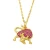 Import Rainbow Colorful Cz Diamond Zirconia Gold Plated 18K Oxen Pendant Jewellery Choker Necklace from China
