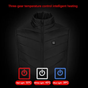 Ready to Ship Unisex Washable Lightweight Cotton 4 Heated Zones Fast Heated Vest