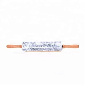 Really Marble Rolling pin with solid wooden handle