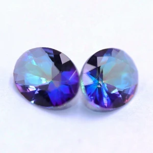 Redleaf gems mystic rainbow color violet blue rhinestone stone oval shape glass crystal