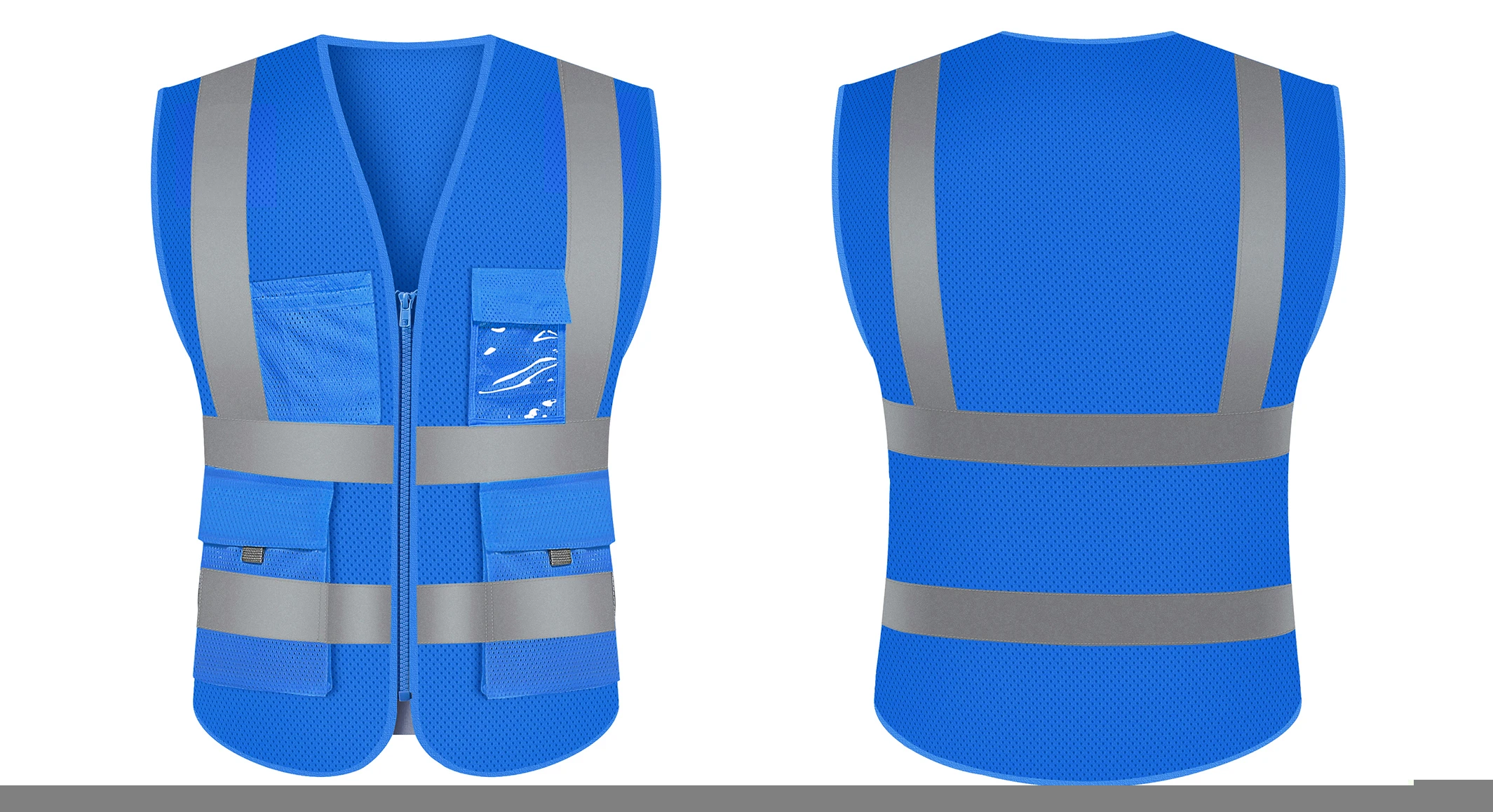 Reflective Tape Jacket Strip Mesh Fabric Construction Security Safety Vest Reflective Clothing
