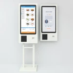 Restaurant food self-service LCD touch-screen order kiosk with POS system thermal printer