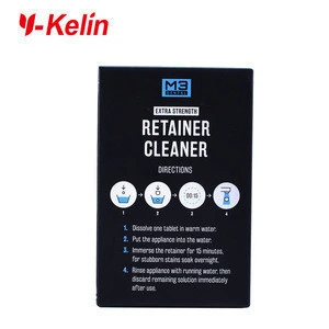 Retainer cleansing tablet for oral hygiene