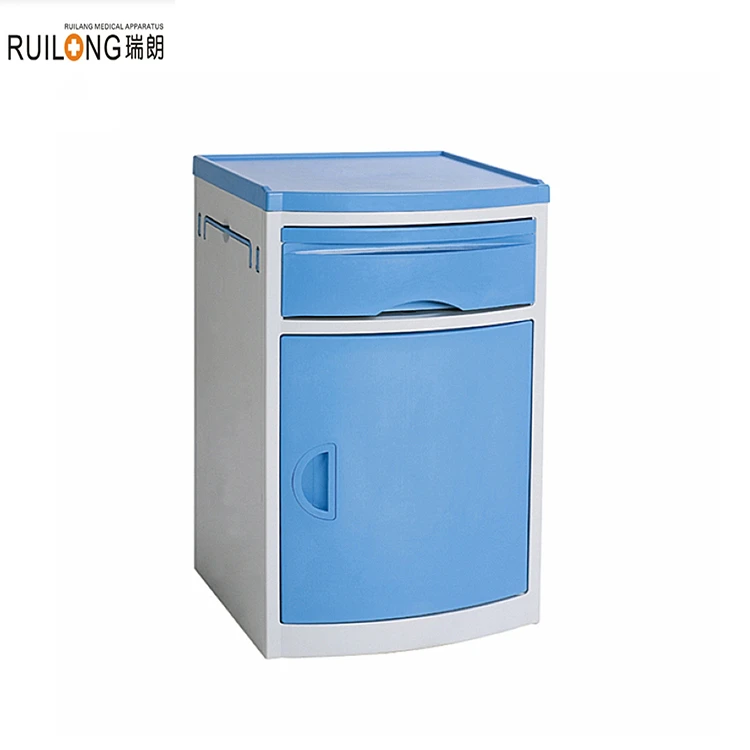 RG-001 ABS hospital bedside table below side locker night stand bed stand for hospital lockers