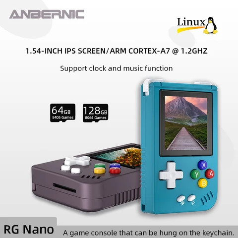 Small Linux Handheld Buy Rg Nano Portable Mini Retro Handheld Game Console Linux System 1.54 ...