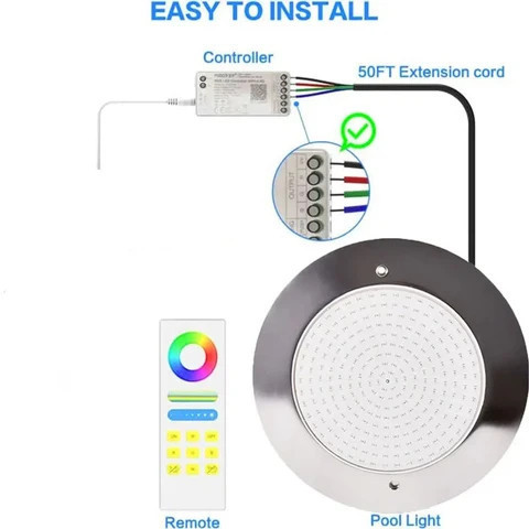 Buy Rgb Underwater Light 25w/35w/45w Remote App Control Led Swimming ...