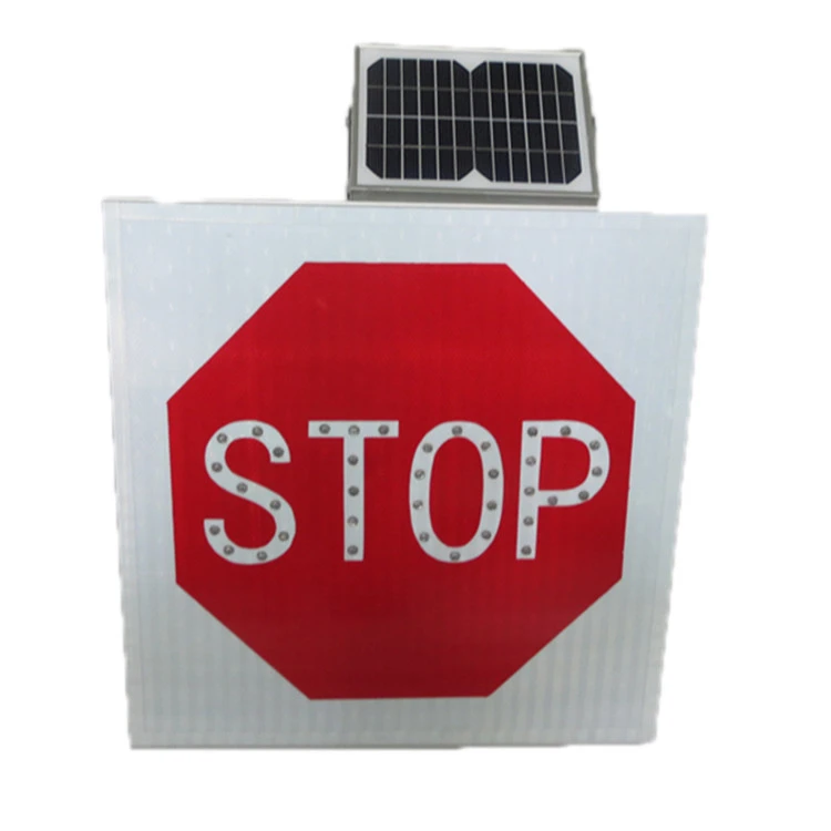 Road Safety Traffic Warning Signs Solar Powered Led Traffic Sign