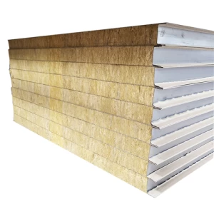 Rock Wool Board Sandwich Panel Color Steel Composite Material Customized 950mm/1150mm Easy Install Building,hotel CN;ANH Modern