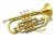 Import Roffee Gold Lacquer Bb Key Brass Cornet from China