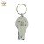 Import Round Paris gift keychain bottle opener with stainless steel nail clippers from China