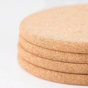 Round Plain Cork Coasters Drink Coffee Tea Cup Mat Pad Home Kitchen Office Table Decor Pad