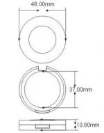 Round plastic empty eye shadow case