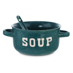 Round Shape Color Custom Ceramic Soup Pot