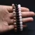 Import Ruigang 3Pc/set 8MM Black Agate Rhodonite Rose Quartz Beads Wrist Men Women Natural Stone bracelet sets Mala Bracelets from China