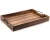 Import Rustic Burnt Wood   20-Inch Serving Tray with Modern Black Metal Handles from China