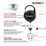 SAMSFX Fishing Fly Fishing Tools Holder Zinger Key Chain Retractable Badge Reel Tether Retractors Fly Accessories