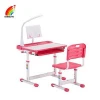 School Children furniture kids study desk set Plastic and Metal height adjustable / study Table and chair set